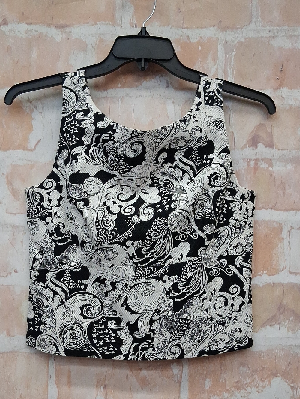 Preston & York Black and White Patterned Tank Top